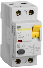 УЗО ВД1-63 2Р 50А 30мА тип А IEK