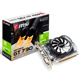 Видеокарта/ VGA MSI NVIDIA GeForce GT N730-2GD3V3 2GB, DDR3/128-bit, PCIe 2.0, 1xD-Sub, 1xHDMI 1.4, 1xDVI-I, 1-slot