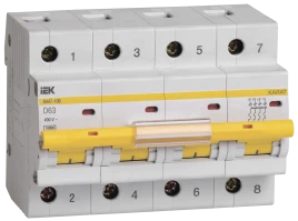 KARAT Авт. выкл. ВА47-100 4P D 63А 10кА IEK