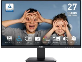 Монитор/ MSI PRO MP273U 27'', 3840x2160, IPS, 178x178, 300nit, 60Hz, 4ms, 2HDMI/DP, noUSB-A, Audio out, T, ExtPWR, 75x75VESA, Black, 1y