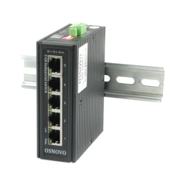Коммутатор/ OSNOVO SW-70500-I Промышленный коммутатор Gb Ethernet на 5 портов, 5*10/100/1000Base-T, Встроенная грозозащита 6кВ, БП в комплект НЕ входит, монтаж на DIN-рейку (крепление в комплекте)