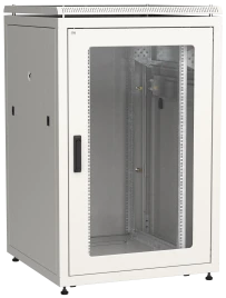 ITK LINEA N 24U 800х800мм стекл. пер. дв. задн. металл. сер.