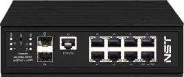 Промышленный управляемый (L2+) HiPoE коммутатор Gigabit Ethernet/ Промышленный управляемый (L2+) HiPoE коммутатор Gigabit Ethernet на 8GE PoE + 2 GE SFP порта с функцией мониторинга температуры/ влажности/ напряжения. Порты: 1 x GE (10/100/1000Base-T) с P