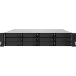 Сетевое хранилище без дисков/ SMB QNAP TS-1232PXU-RP-4G 12-Bay quad-core 64-bit AL324 1.7 GHz rackmount NAS with 250W redundant PSU, 4GB DDR4 UDIMM RAM (max 1x16GB), SATA 6Gb/s, 2x 10GbE SFP+ LAN, 2x2.5 GbE LAN, 1x PCIe Gen2 x2 slot. W/o RAIL-B02