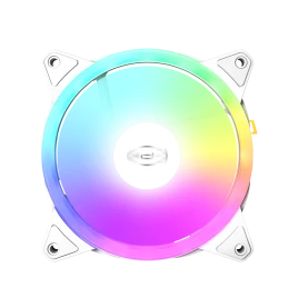 Кулер для корпуса/ Case Cooler PCCooler F3 T120 ARGB WH (120x120x25mm, 4-pin PWM, ARGB, 46CFM, 21.6dBA, 1800RPM, White)