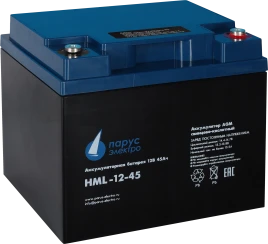 Battery Parus Electro, HML-12-45, 12V, 45Ah