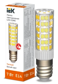 Лампа LED CORN капсула 7Вт 230В 3000К керамика E14 IEK