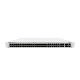 Коммутатор/ CRS354-48P-4S+2Q+RM Cloud Router Switch with 48 Gigabit ports PoE, 1x 10/100 Ethernet, 48x 10/100/1000 Ethernet, 4х SFP+ (10G), 2х QSFP+ (40G), 64 MB RAM, 750W PSU, RouterOS L5