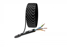 Кабель информационный U/UTP категория 5е 4x2x24AWG(0,50мм) 305м (медь) PE OUTDOOR solid черный ЭРА