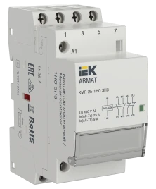ARMAT Контактор модульный KMR 25А 24В AC/DC 1НО 3НЗ IEK