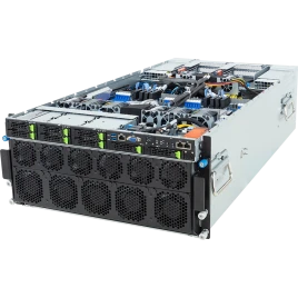 Сервер/ Gigabyte G593-ZD1-AAX3 / 5U/ 2x AMD 9654/ 24x 64Gb DDR5 RDIMM 4800/ 8x H200 141Gb/ 2x 960Gb U.2 PM9A3/ 2x 10Gbit Z710-AT2 + IPMI/ 6x 3000W Titanium Plus PSUs
