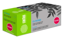 -/ Картридж лазерный Cactus CS-TK590C TK-590C голубой (5000стр.) для Kyocera FS-C2526MFP/C2626MFP/C5250