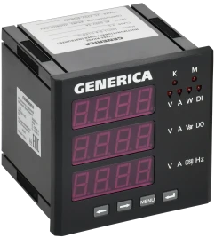 Мультиметр цифр. щит. 3-ф. RS-485 96х96 LED GENERICA