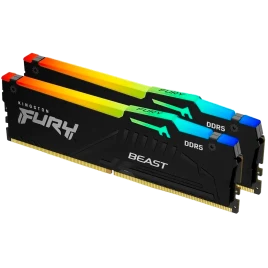 Память оперативная/ Kingston 32GB 5600MT/s DDR5 CL40 DIMM (Kit of 2) FURY Beast RGB XMP