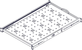 Выдвижная полка Systeme Electric, серия Uniprom, 1U, 650мм, до 45кг