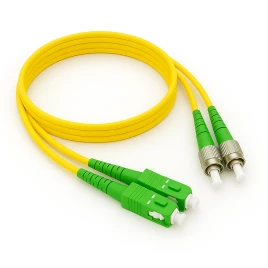 Патч-корд ADVANT ADVOS2-PCD07-FCFC-UU-LY, Duplex, тип волокна: SM 9/125 (OS2). Разъемы: SC/APC-FC/APC. Длина: 7, оболочка: LSZH, диаметр кабеля: 3