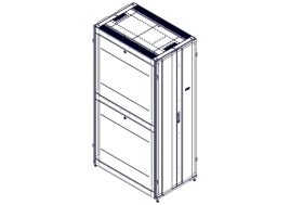 Шкаф Systeme Electric, серия Uniprom, 48U-750/1200, боковые панели 4шт, черный