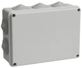 Коробка КМ41244 распаячная для о/п 190х140х70 мм IP55 (RAL7035, 10 гер