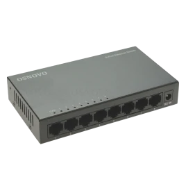 Коммутатор неуправляемый/ OSNOVO Неуправляемый коммутатор Fast Ethernet на 8 портов. Порты: 8 x FE (10/100Base-TX). Auto MDI/MDIX Встроенная грозозащита 2кВ. В комплекте БП DC12V(1A). Размеры (ШхВхГ): 138 x 25 x 78мм. Рабочая температура: 0...+40 гр. С.