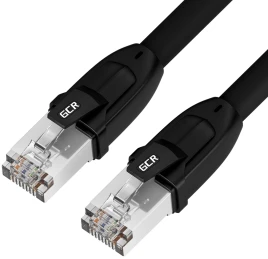GCR PRO Патч-корд LSZH PROF кат.8 ethernet  20.0m S/FTP, RJ45, медь, 40 Гбит/с, 26 AWG, черный, литой, экранированные коннекторы 24K GOLD, T568B