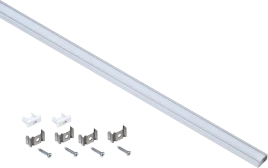 Профиль алюм. для LED ленты 1607 накл. прям. 2м к-т опал