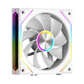 Кулер для корпуса/ Case Cooler PCCooler F3 X120R ARGB WH Reverse (120x120x25mm, 4-pin PWM, ARGB, 54CFM, 28.4dBA, 1800RPM, White)