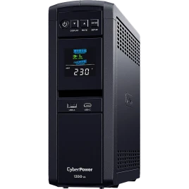 Источник бесперебойного питания/ UPS Line-Interactive CyberPower CP1350EPFCLCD 1350VA/810W USB/RS-232/RJ11/45/USB/SNMPslot  charger A/С (6 EURO), с чистым синусом при работе от АКБ