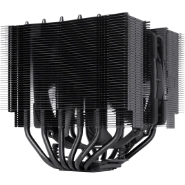 Кулер для процессора/ CPU Cooler Noctua NH-D15S chromax.black (167W, 4-pin PWM, 160mm, Al/Cu, 6x6mm, 1x150x140x25mm, 82.5CFM, 24.6dBA, 1500RPM, S: 1851/1700/1200/115X, AM5/AM4, Black)