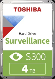 Жесткий диск/ HDD Toshiba SATA3 4Tb Surveillance S300 (SMR) 5400  256Mb 1 year warranty (replacement HDWT740UZSVA, ST4000VX015, WD43PURZ)