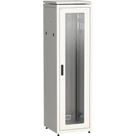 Шкаф сетевой 19", 33U, 600х600 мм, стеклянная передняя дверь, серый