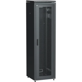 Шкаф сетевой 19" LINEA N 42U 600х600 мм перфорированная передняя дверь черный