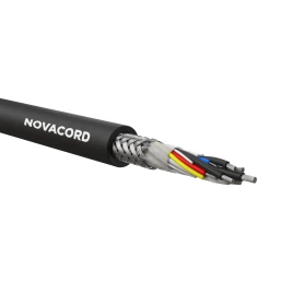 NOVACORD SMPTE 311M-HD-HYBRID-CAMERA CABLE FRNC-C Кабель комбинированный оптоволоконный, стандарта SMPTE 311M для использования в камерных каналах HDTV камер. Структура: Оптоволокно - 2хSM(9.5/125), питание - 4х0.61 мм? (1х19*0,20 мм) AWG 20, управление -