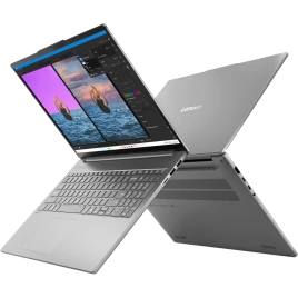 Ноутбук/ Lenovo IdeaPad Slim 5 16AHP10 16"(2880x1800 OLED)/AMD Ryzen 7 8845HS(3.8Ghz)/16384Mb/512PCISSDGb/noDVD/Int:AMD Radeon 780M/Cam/BT/WiFi/80WHr/war 1y/1.76kg/luna grey/noOS + 100W, RU kbd