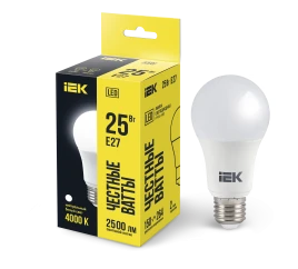 Лампа LED A80 груша 25Вт 230В 4000К E27 IEK