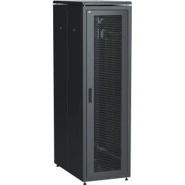 Шкаф сетевой 19" LINEA N 42U 600х1000 мм перфорированные двери черный