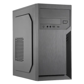 Корпус с блоком питания 450Вт./ Case Foxline FL-702, mATX, 1x5.25EXT, 1x3.5EXT, 2x3.5INT, 2xUSB3.0, HDA, w/o FAN, w/450W ATX PSU, w/1.2m EU pwr cord
