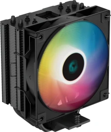 Кулер Deepcool AG400 Bk ARGB Soc-AM5/AM4/1200/1700/1851 черный/белый 4-pin 31.6dB Al+Cu 220W 614gr Ret (R-AG400-BKANMC-G-2) [R-AG400-BKANMC-G-2]