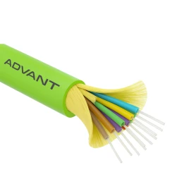 Волоконно-оптический кабель ADVANT ADVOM5-FO12-UV-LL, тип волокна MM 50/125 (OM5), количество волокон: 12, среда использования: Внутренняя/Внешняя, внешняя оболочка: LSZH, цвет: Зеленый. Внешний диаметр: 7,1