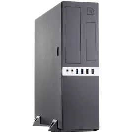 Корпус с блоком питания 300Вт./ Case Foxline mATX Desktop 300W, 2xUSB3.0, 2xUSB2.0, toolless, Black, 8cm. fan, powercord