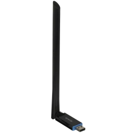 Адаптер Wi-Fi/ Tenda U10 Двухдиапазонный Wi-Fi адаптер, 2,4/5 ГГц, до 633 Мбит/с, передатчик 20 dBm, подключение USB, 1х6dBi внешняя антенна