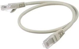 Патч-корд/ Патч-корд GoPower RJ-45 (m)-RJ-45 (m) 1.0м кат.5е ПВХ 26AWG серый в пакете (1/100)