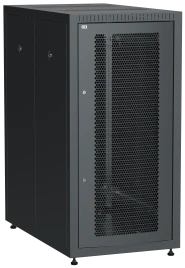 ITK LINEA E 24U 600х1000мм перф. пер. дв. задн. метал. чер.