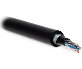 Кабель информационный U/UTP4 категория 5е-S24-ARM-OUT-PE/PE-BK категория 5е U/UTP (24 AWG) одножильный Hyperline