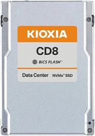 Серверный твердотельный накопитель/ KIOXIA SSD CD8-R, 3840GB, U.2(2.5"" 15mm), NVMe 1.4, PCIe 4.0, TLC, R/W 7200/3800 MB/s, IOPs 1250K/195K, TBW 7008, DWPD 1 (12 мес.)