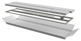Дверь перфор. двустворч. для шкафа LINEA N 42U 600мм сер
