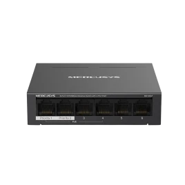 Коммутатор/ 6-Port 10/100 Mbps Desktop Switch with 4-Port PoE+ PORT: 4x10/100 Mbps PoE+ Ports, 2x10/100 Mbps Non-PoE Ports SPEC: Compatible with 802.3af/at PDs, 40 W PoE Power, Desktop Steel Case, Wall Mounting FEATURE: Extend Mode for 250m PoE Transmitti