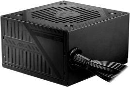 Блок питания ПК/ Power Supply MSI MAG A600DN, 600W 80+ (ATX, Non modular, 1x24(20+4)pin, 1xCPU 8(4+4)pin, 2xPCIe*2 8(6+2)pin, 5xSATA3, 2xMOLEX4pin, Active, 120x120mm, 150x140x86mm, APFC, black)