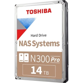 Жесткий диск/ HDD Toshiba N300 NAS PRO SATA3 3.5" 14TB 7200 512Mb 6Gb/s 1 year warranty (replacement HDWG51EUZSVB, ST14000NE0008, ST14000VN0008, WD141KFGX, WD142KFGX, ST14000NT001)