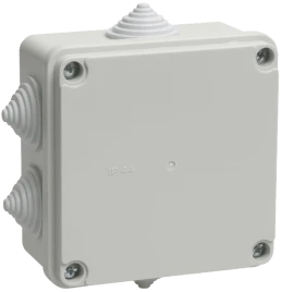 Коробка КМ41234 распаячная для о/п 100х100х50 мм IP55 (RAL7035, 6 герм