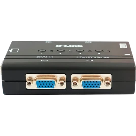 Коммутатор/ DKVM-4K,DKVM-4K/B 4-port KVM Switch, VGA+PS/2 ports